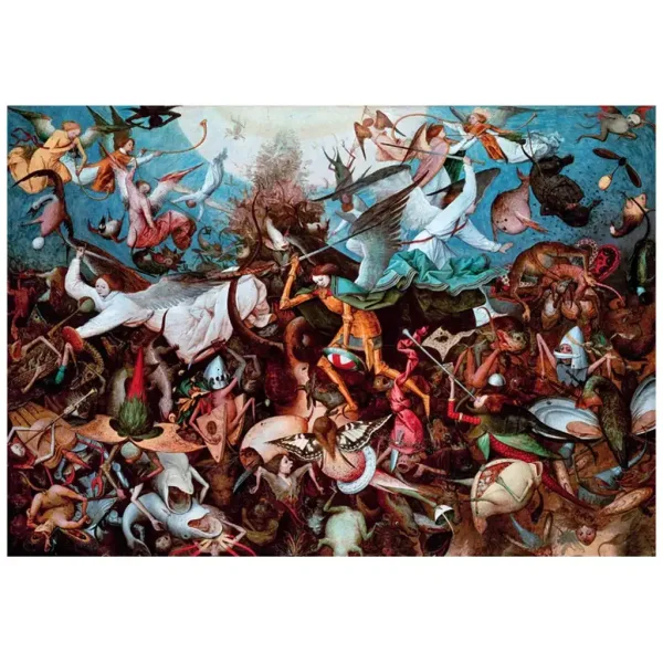 imagen de Colección Museo: Bruegel - La caída de los ángeles rebeldes puzzle de 1000 piezas con póster - Clementoni 2