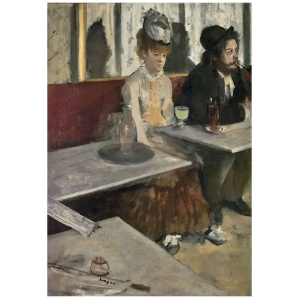 imagen de Colección Museo: Edgar Degas - En un café puzzle de 1000 piezas con póster - Clementoni 2
