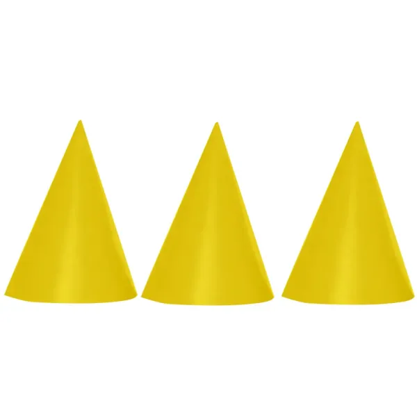 imagen de Conjunto de 6 gorros de fiesta color dorado 1