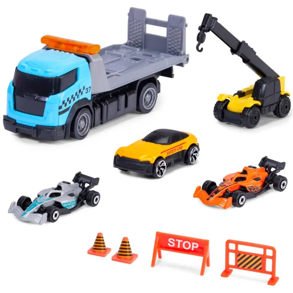 imagen de Conjunto de coche de carreras Formula Racer con camión de transporte en dos versiones 1 unidad – Dickie Toys 2