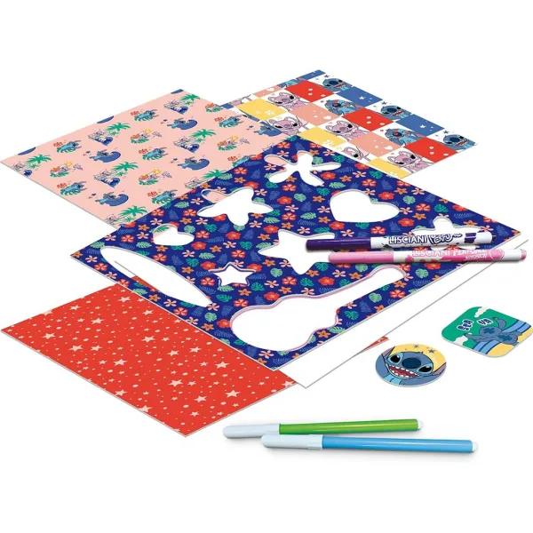 imagen de Conjunto de escuela de dibujo Disney Stitch con tabla de dibujo iluminada - Lisciani 3