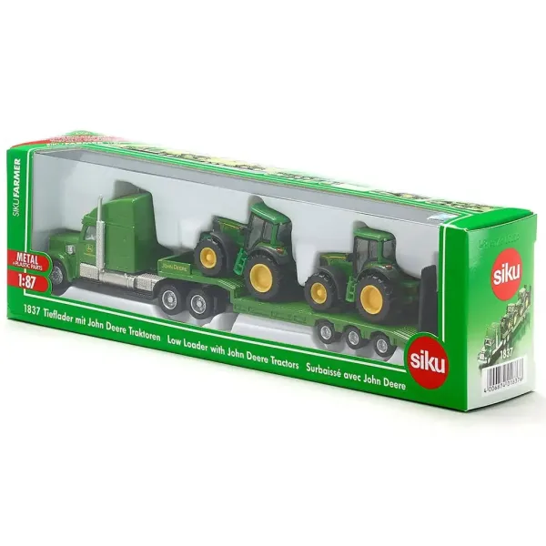 imagen de Conjunto de juego SIKU Camión John Deere con tractores 1/87 3