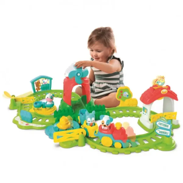 imagen de Conjunto de pequeño tren interactivo colorido con accesorios de granja 3