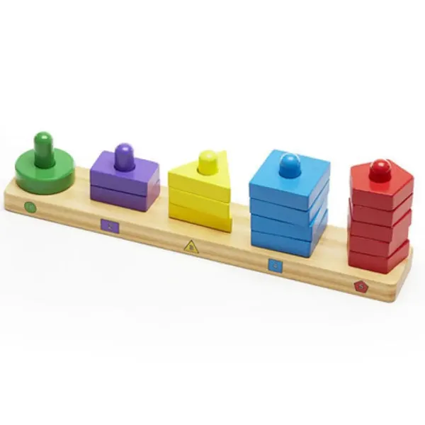 imagen de Constructor de torres de formas de madera - Melissa & Doug 2