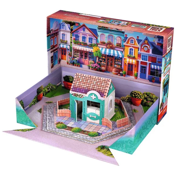 imagen de Construimos con ladrillos Brick Trick: Mi Ciudad Clínica Veterinaria 50 piezas juego de construcción - Trefl 2