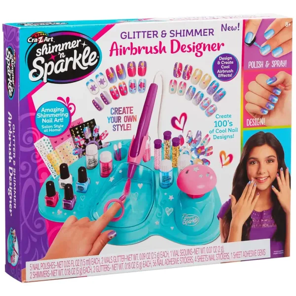 imagen de Cra-Z-Art: Shimmer and Sparkle - Set de estudio de uñas con spray de brillo y destello 7