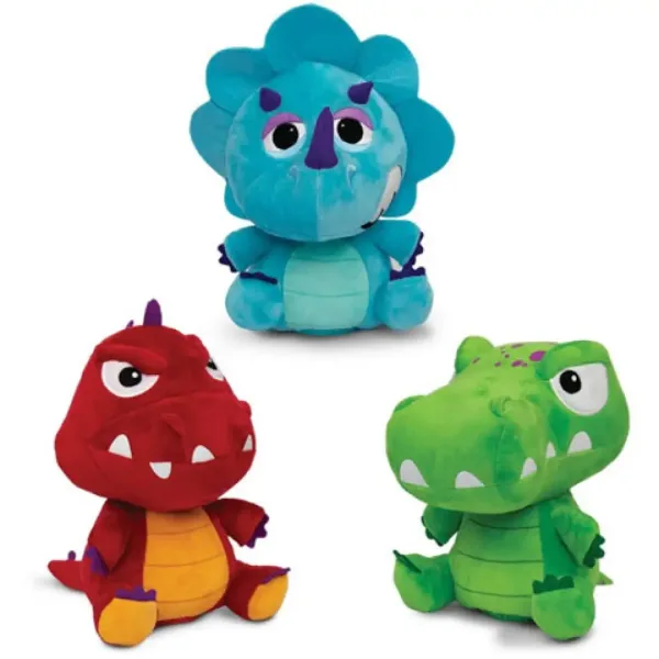 imagen de Crackin Eggs Jurassic Friends dinosaurio de peluche en tres versiones 3