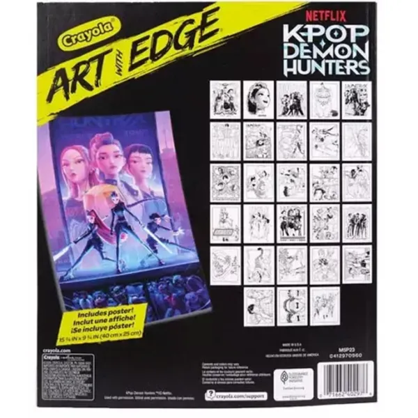 imagen de Crayola: Art With Edge - K-Pop Cazadores de Demonios libro para colorear y póster 4