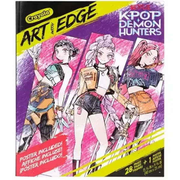 imagen de Crayola: Art With Edge - K-Pop Cazadores de Demonios libro para colorear y póster 1
