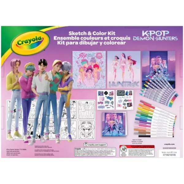imagen de Crayola: Color & Sketch - Cazadores de Demonios K-Pop kit creativo de dibujo y coloreado 2