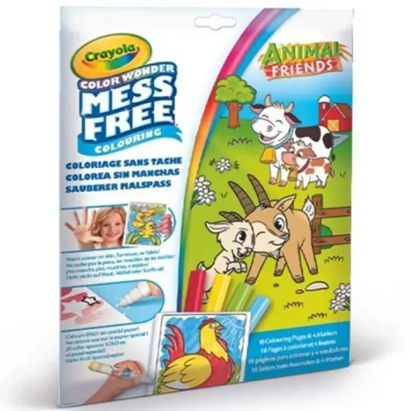 imagen de Crayola: Color Wonder Animales de la granja libro de colorear sin manchas 1