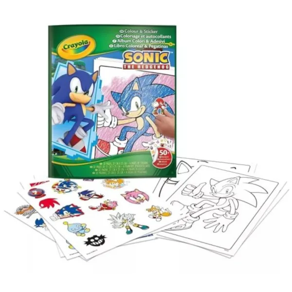 imagen de Crayola: Sonic, el erizo colorear con pegatinas 1