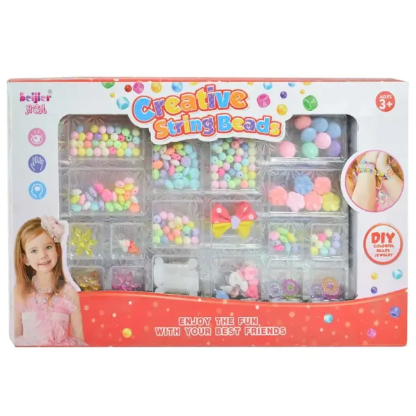 imagen de Creative StringBeads: Set de joyería con cuentas de más de 200 cuentas de colores pastel 1