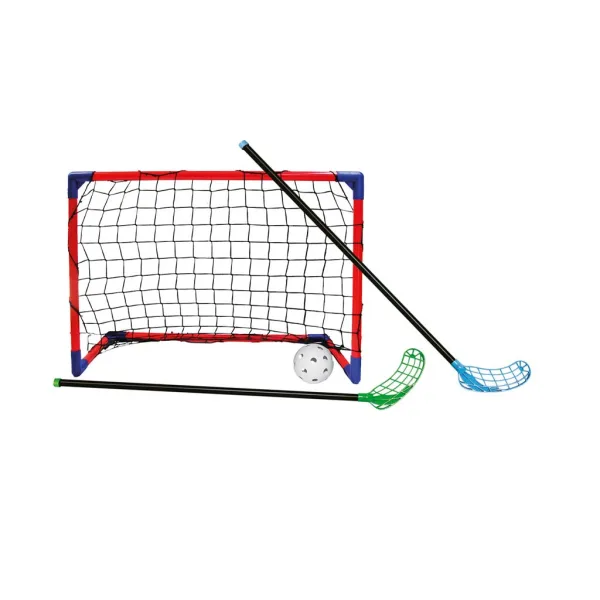 imagen de CROSS set de juego de floorball con 2 palos y 2 porterías - Woodyland 2