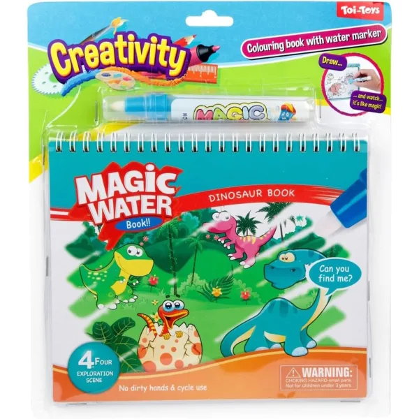 imagen de Cuaderno de actividades para colorear con agua - Dinosaurios 1