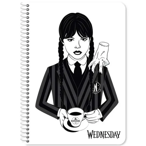 imagen de Cuaderno espiral de rayas Wednesday 60 hojas 17x25cm en dos versiones 1ud 3