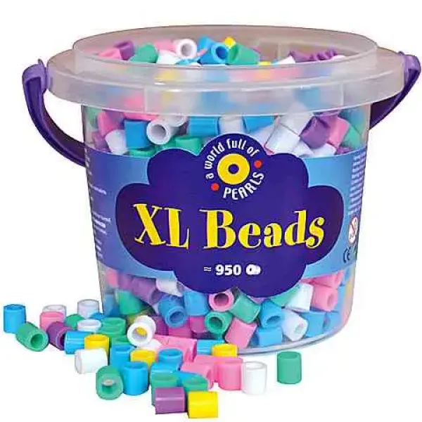 imagen de Cubo de perlas XL con colores pastel 900ud 1