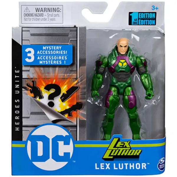 imagen de DC Comics: Figura de Lex Luthor de 10 cm con accesorios sorpresa - Spin Master 1