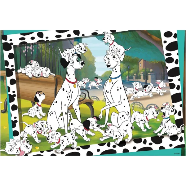 imagen de Disney 101 dálmata 2 en 1 rompecabezas y libro para colorear de 24 piezas 50x35cm - Lisciani 2