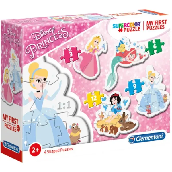 imagen de Disney Princesas 4 en 1 Supercolor rompecabezas de formas - Clementoni 1