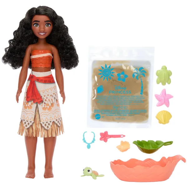 imagen de Disney Princesas: Muñeca Vaiana 2 set de juego de playa con arena – Mattel 4