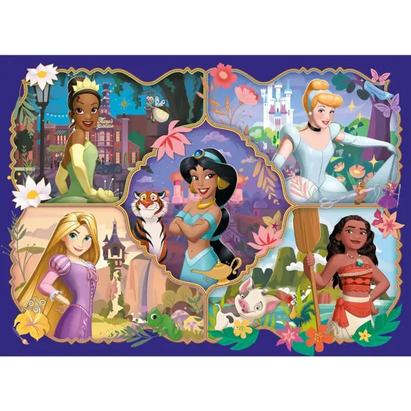imagen de Disney princesas y sus animales 2 en 1 24 piezas Eco mini puzzle y colorear 35x25cm - Lisciani 2