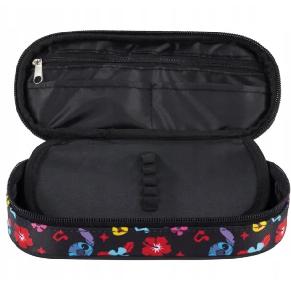 imagen de Disney Stitch Aloha estuche ovalado negro PC01 23x9,5x6 cm 2