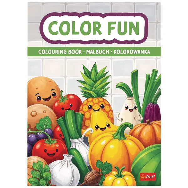 imagen de Divertidas verduras y frutas libro para colorear - Trefl 1