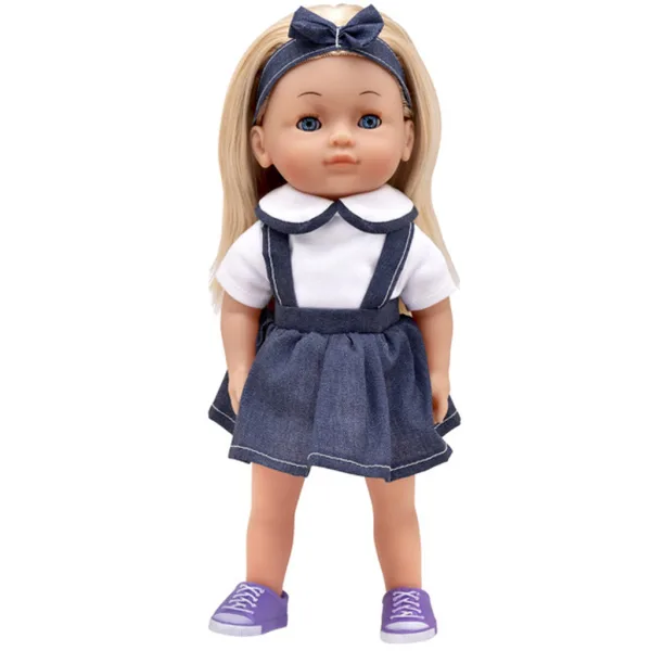 imagen de Dolls World: Muñeca Charlotte que habla húngaro, con falda de mezclilla 3