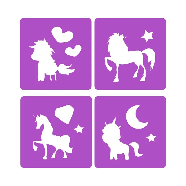 imagen de Dream Horse: Set de tizas de acera con plantilla de unicornio 2
