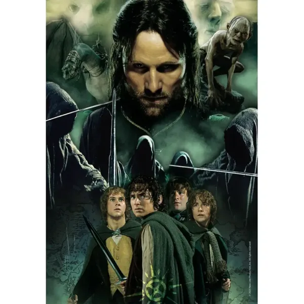 imagen de El Señor de los Anillos: El viaje de Aragorn puzzle de 1000 piezas - Clementoni 2