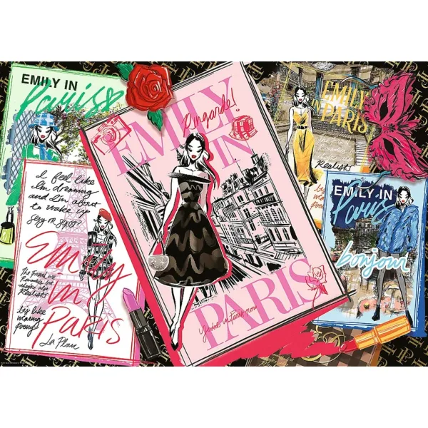 imagen de Emily en París: Puzzle de 1000 piezas de revistas de moda - Trefl 2