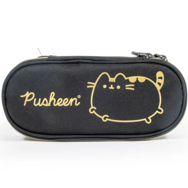 imagen de Estuche ovalado Pusheen dorado 20,5x9,5x5cm 2