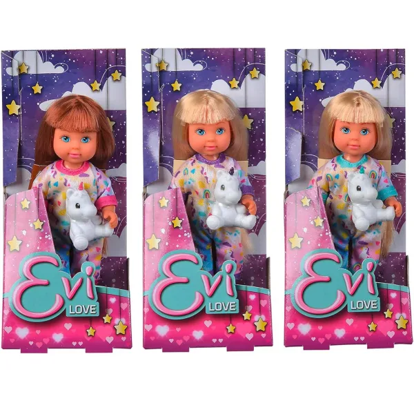imagen de Evi Love: muñeca Évi en pijama con unicornio en varias versiones - Simba Toys 1