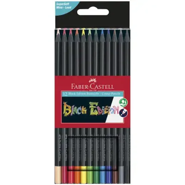 imagen de Faber-Castell: Black Edition set de lápices de colores 12 unidades 1