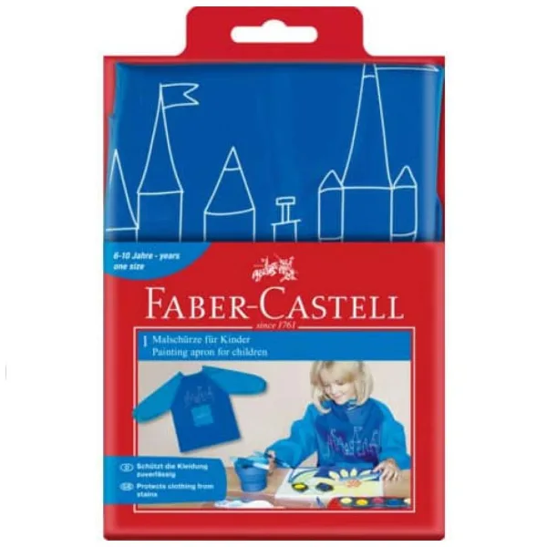 imagen de Faber-Castell: delantal de pintura para niños en color azul 1