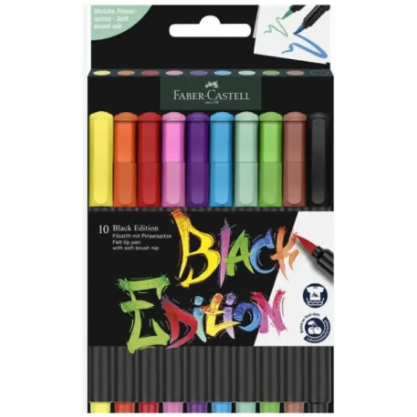 imagen de Faber-Castell: Edición Negra set de 10 marcadores de colores 1