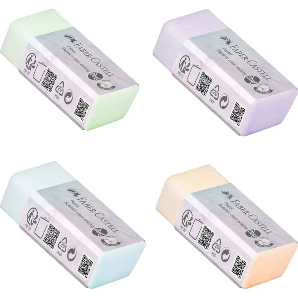 imagen de Faber-Castell: Goma de borrar sin virutas en colores pastel 1ud 1