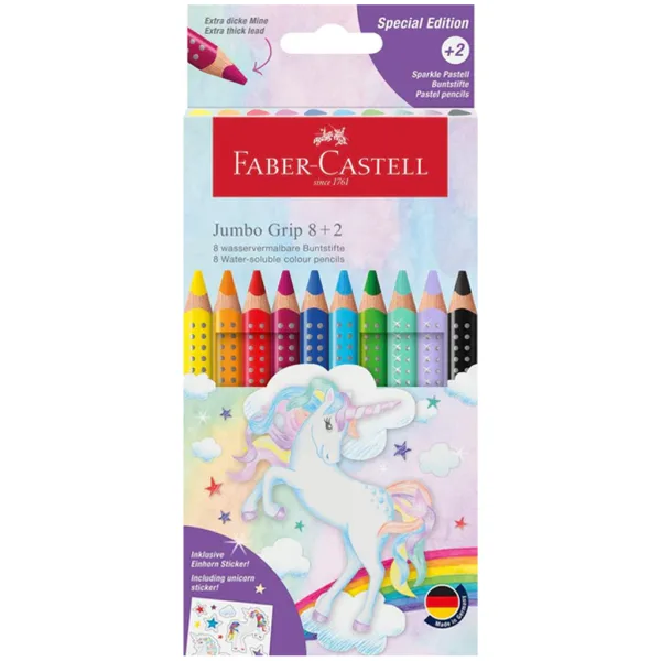 imagen de Faber-Castell: Jumbo GRIP set de lápices de colores de unicornio 8+2pcs 1