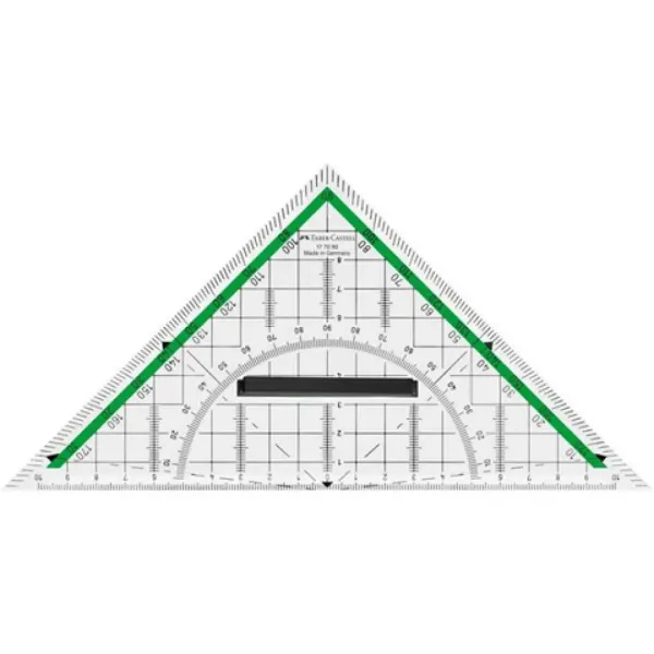 imagen de Faber-Castell: Regla triangular con mango extraíble de 20 cm 2