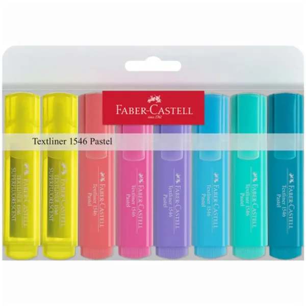 imagen de Faber-Castell: Set de 8 resaltadores de colores pastel 1