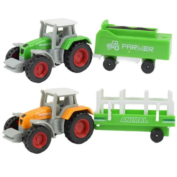 imagen de Farm World: set de 4 tractores agrícolas con remolque 1/64 3