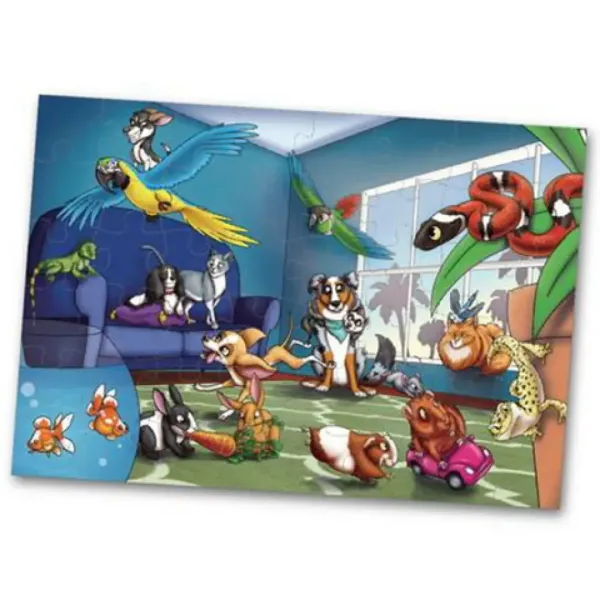imagen de Fiesta animal de puzzle de suelo de 48 piezas 60x90cm 3