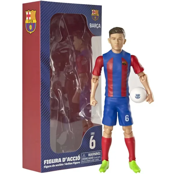 imagen de Figura de acción de futbolista, 20 cm - FC Barcelona, Gavi con camiseta número 6 1