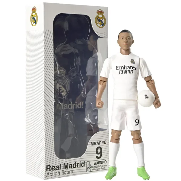 imagen de Figura de acción de futbolista, 20 cm - Real Madrid, con camiseta de Mbappé 9 1