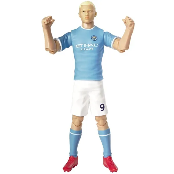 imagen de Figura de acción de futbolista, 20cm - Manchester City, Haaland con la camiseta 9 2