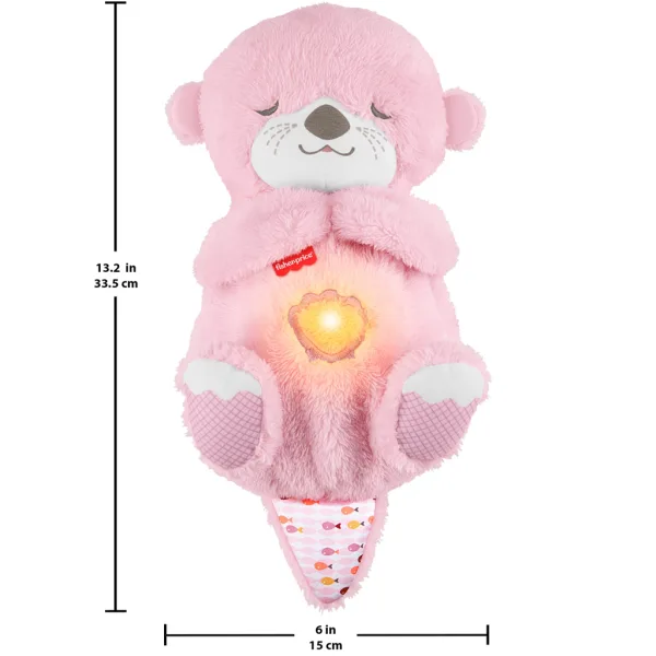 imagen de Fisher-Price: Nutria rosa para dormir con funciones - Mattel 3