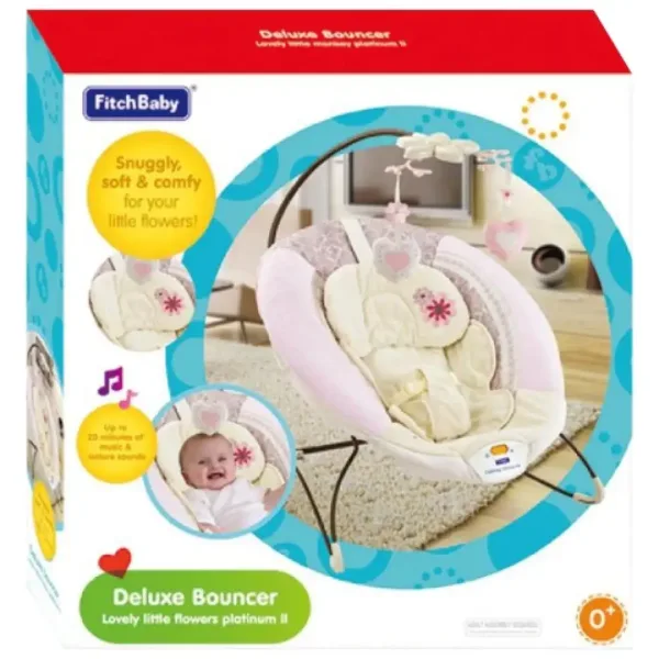 imagen de Fitch Baby: Cuna de bebé con corazones, sonido y vibración 1