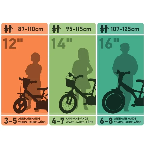 imagen de Flappy 12” bicicleta infantil con cesta y asiento para muñecas en color rosa-blanco - Dino Bikes bicicleta 4