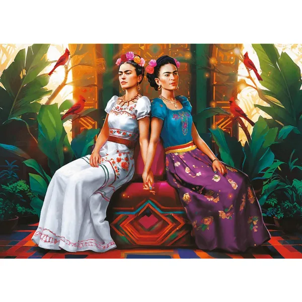 imagen de Frida Kahlo Dos caras, una alma 1000 piezas Premium plus quality puzzle - Trefl 2